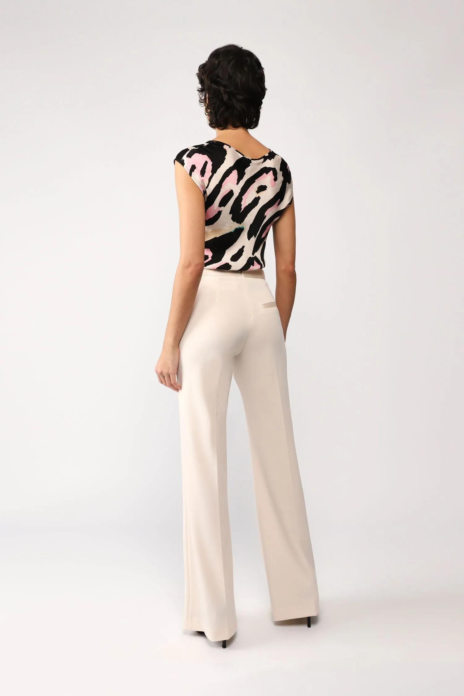 PANTALONI A PALAZZO MONOCOLOUR CON PIEGA STIRATA IMPERIAL