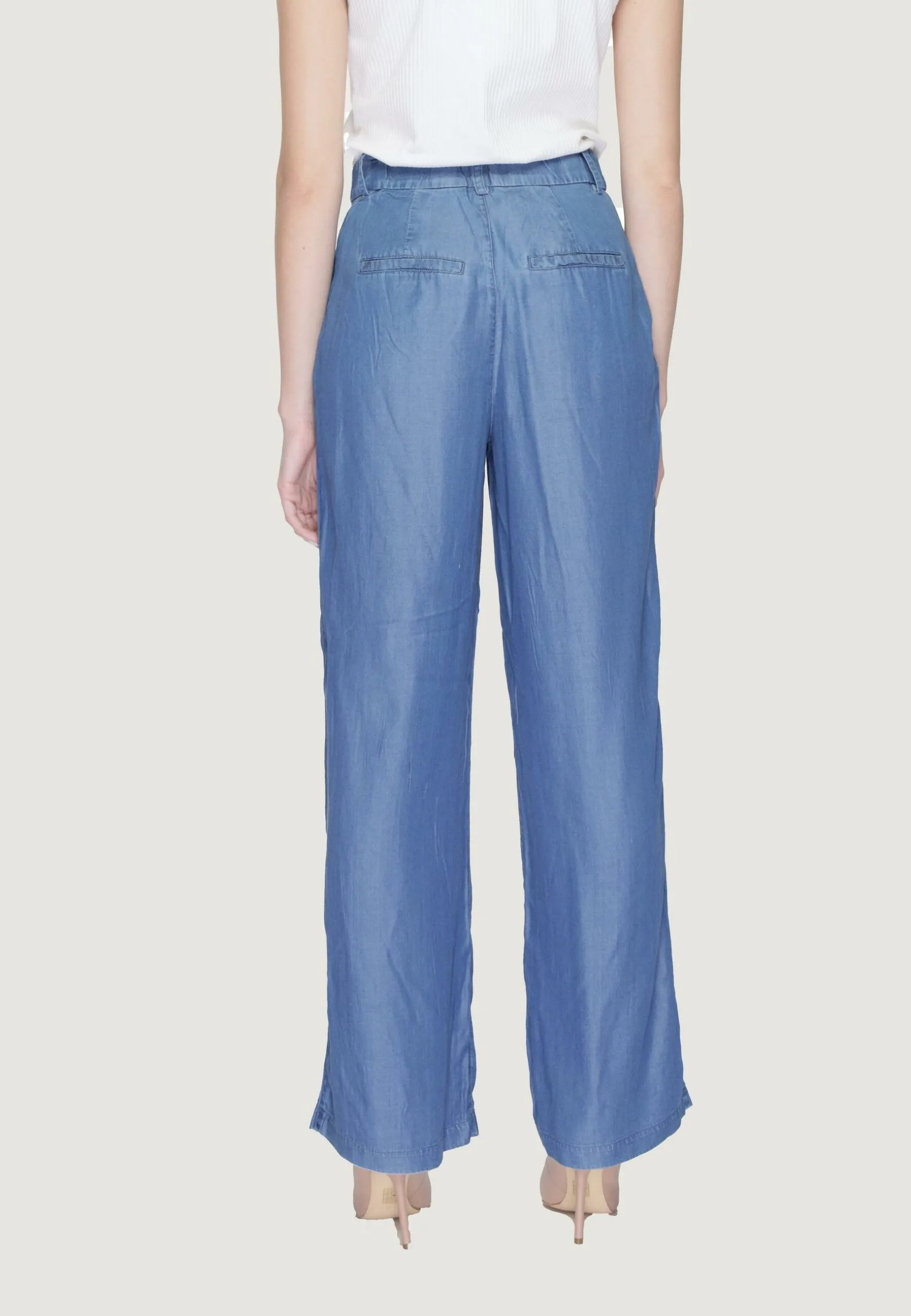 Pantaloni a palazzo Vila Clothes Viurla Hw Wide Dbd/R Denim