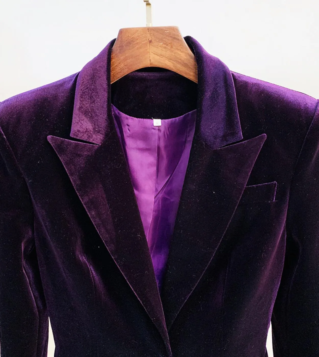 Pantaloni blazer in velluto Set da donna Viola Marrone Autunno Inverno Nuova giacca con un bottone  Pantaloni svasati Due pezzi