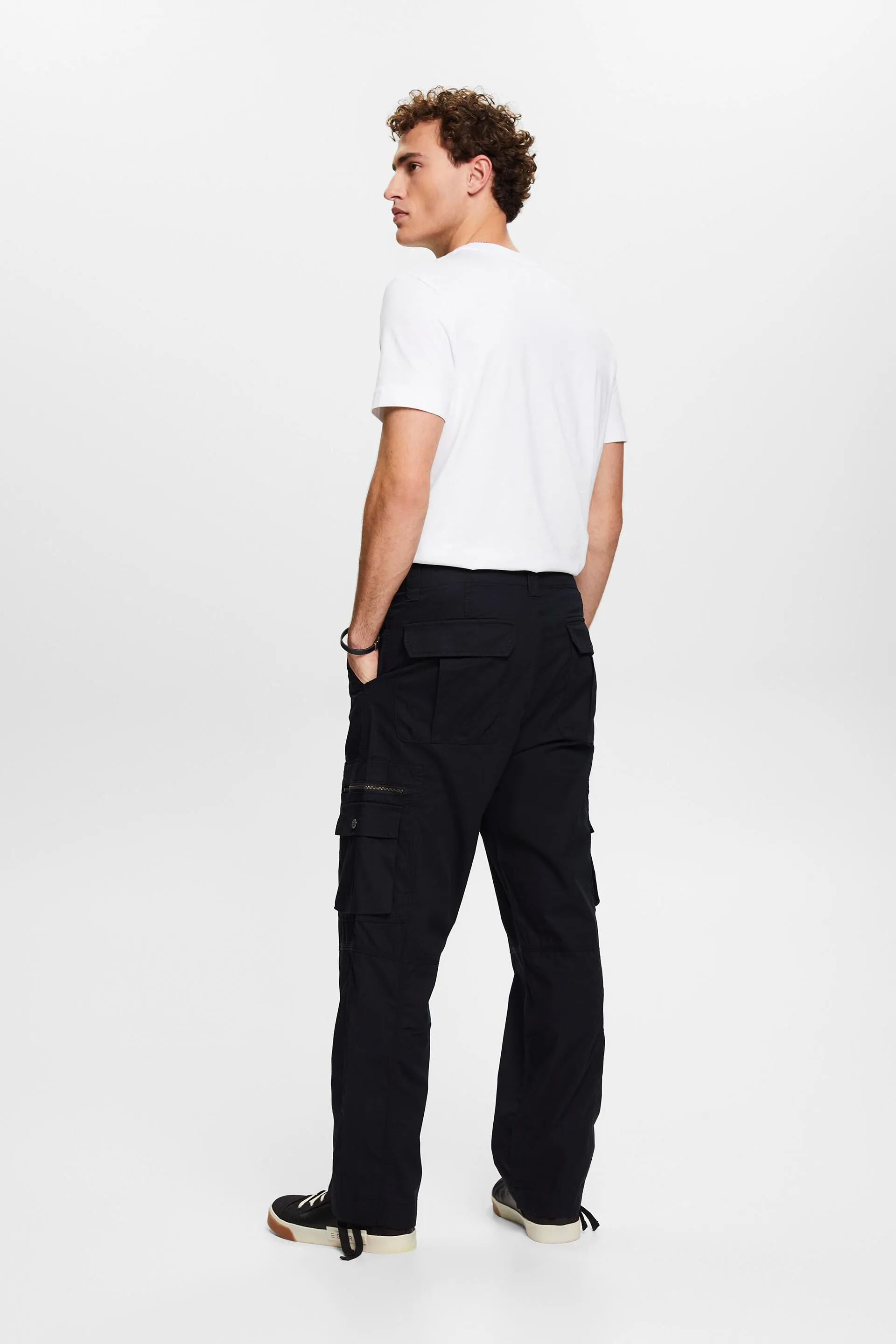 Pantaloni cargo dritti in twill