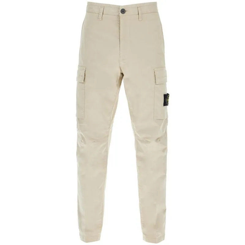 Pantaloni cargo in Twill Stretch-TC