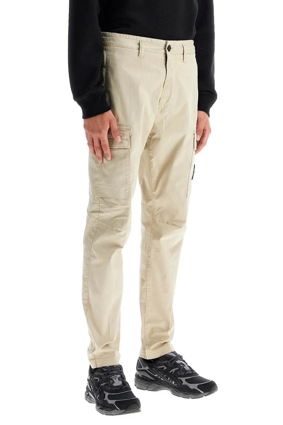 Pantaloni cargo in Twill Stretch-TC