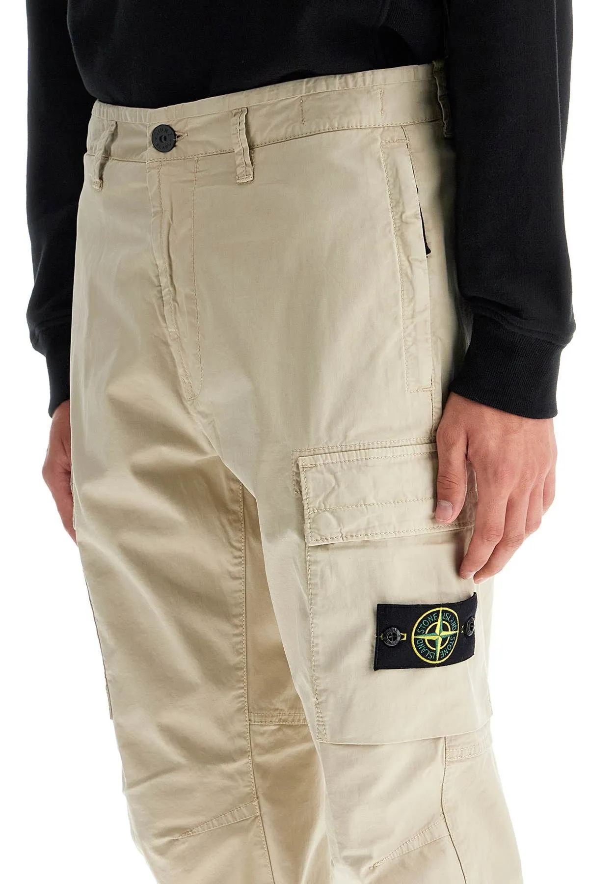 Pantaloni cargo in Twill Stretch-TC