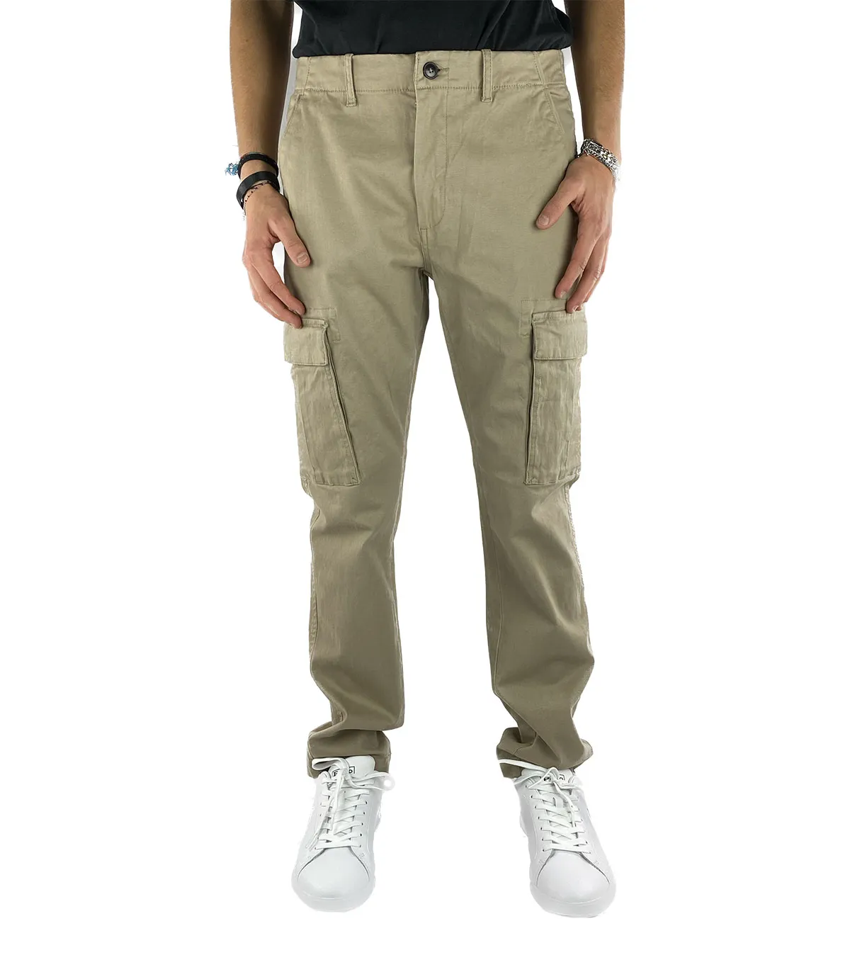 Pantaloni Cargo Uomo Borghese