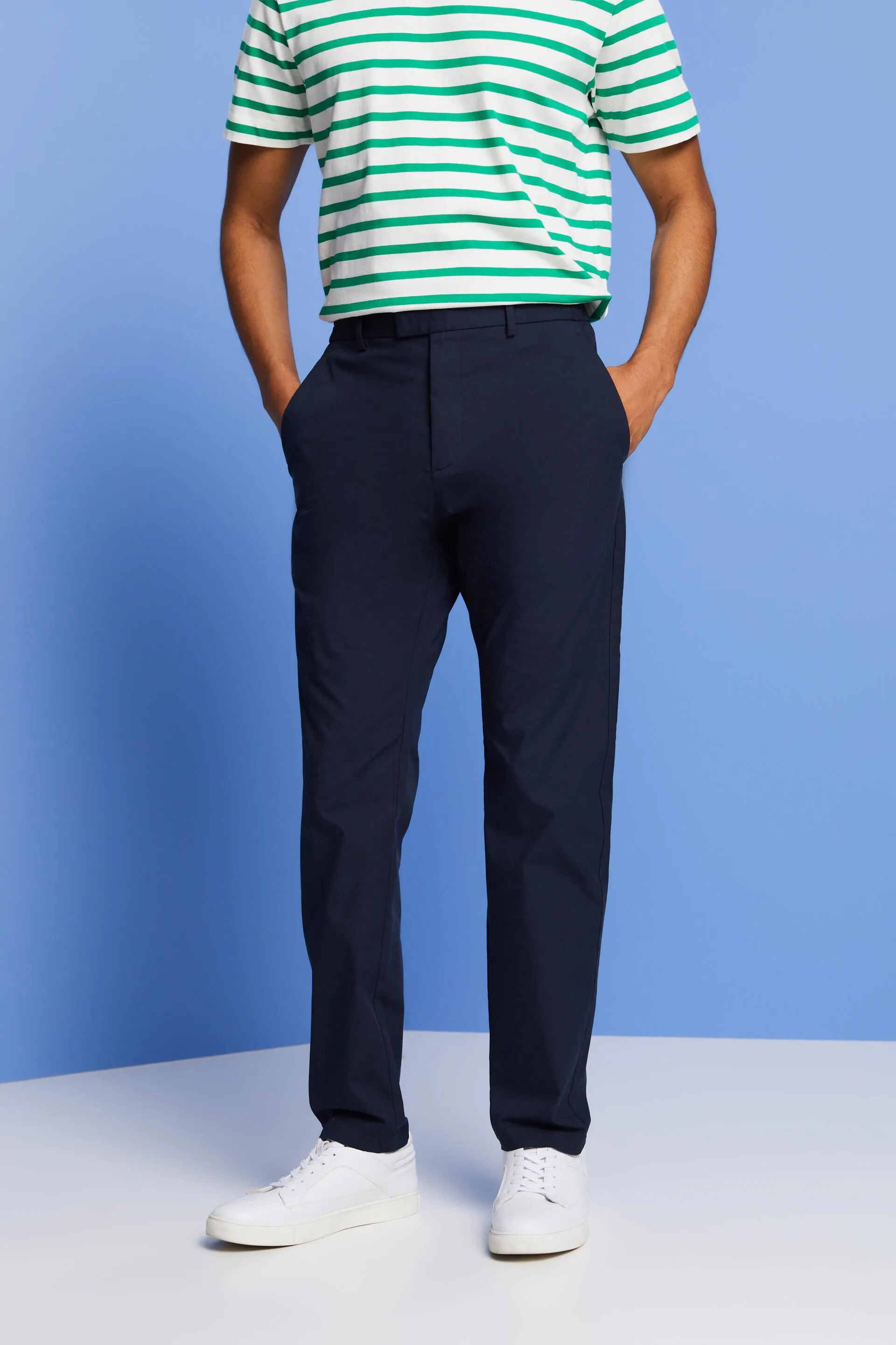 Pantaloni chino in popeline