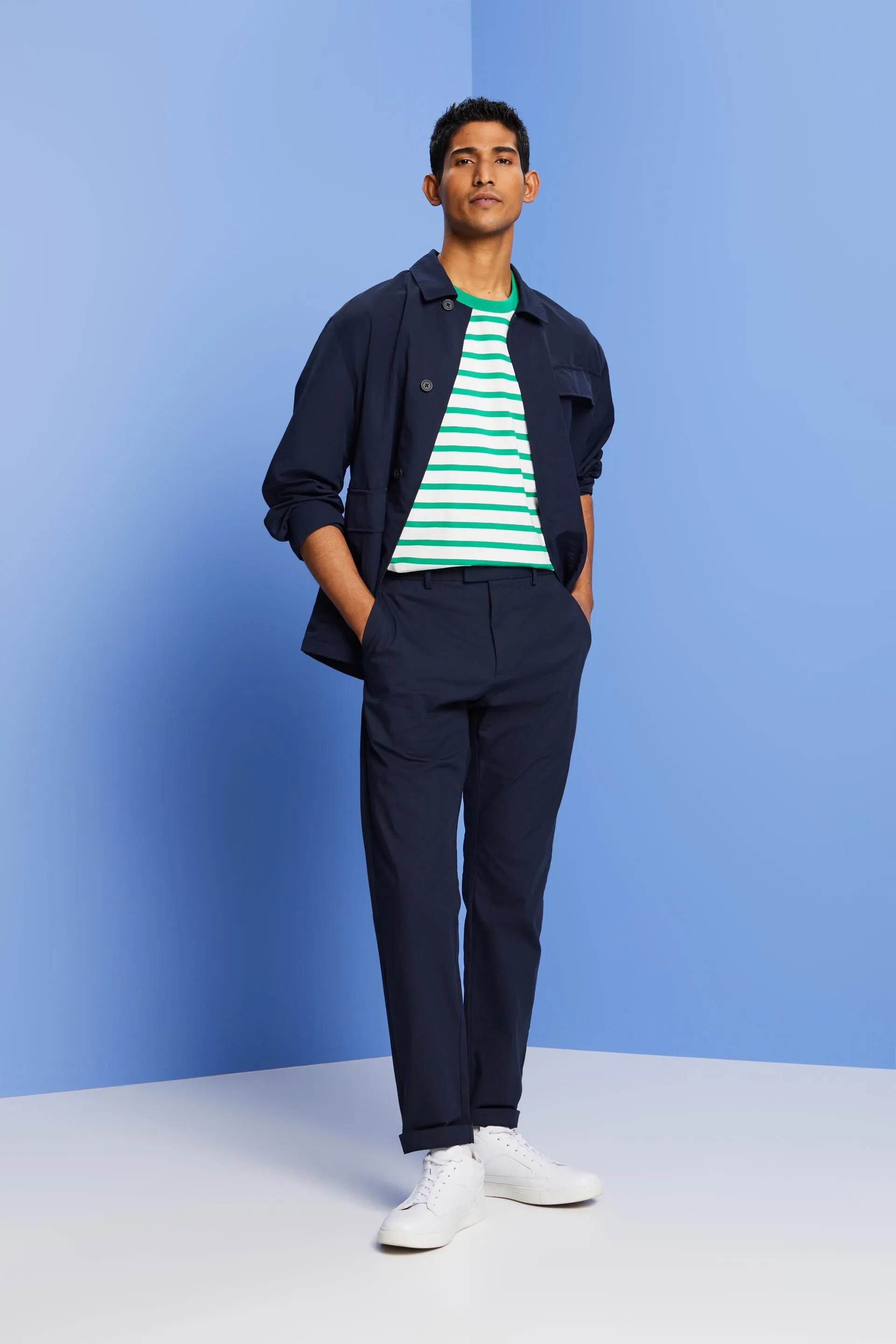 Pantaloni chino in popeline
