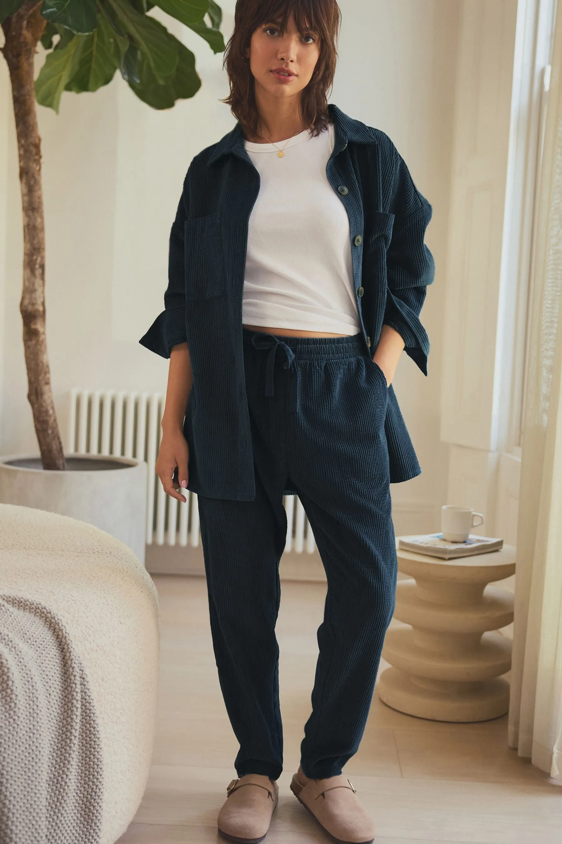 Pantaloni da jogging in velluto a coste