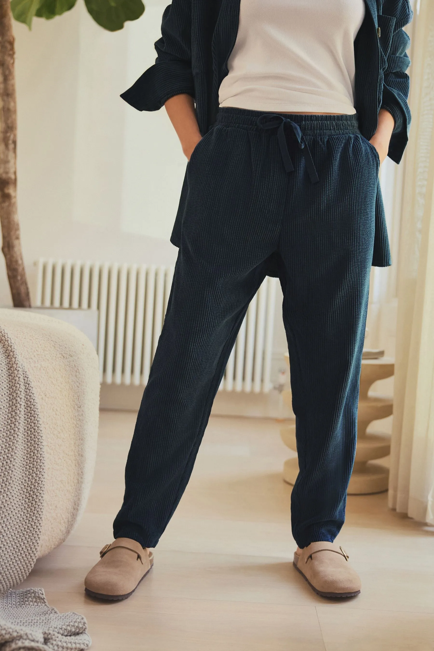 Pantaloni da jogging in velluto a coste