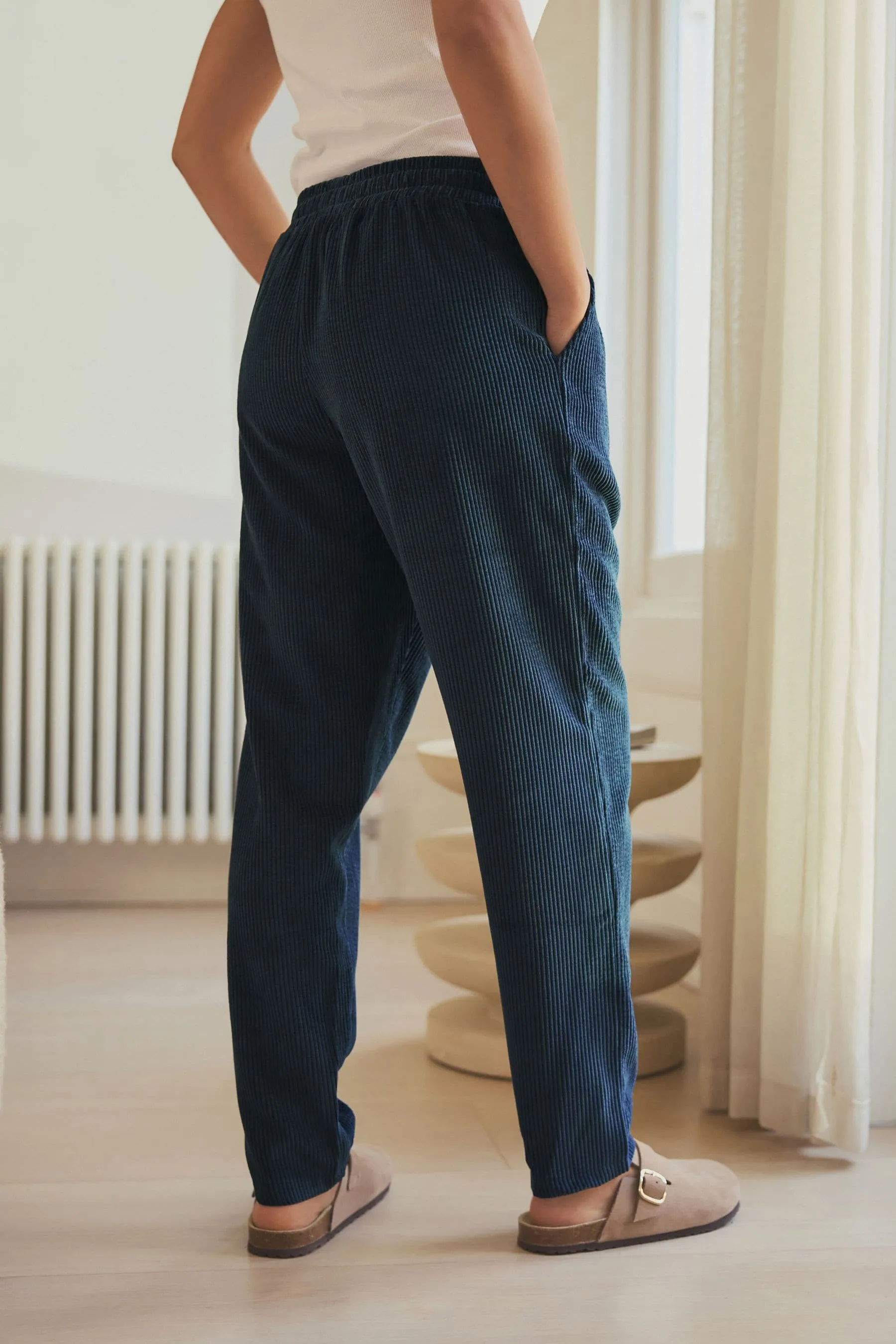 Pantaloni da jogging in velluto a coste