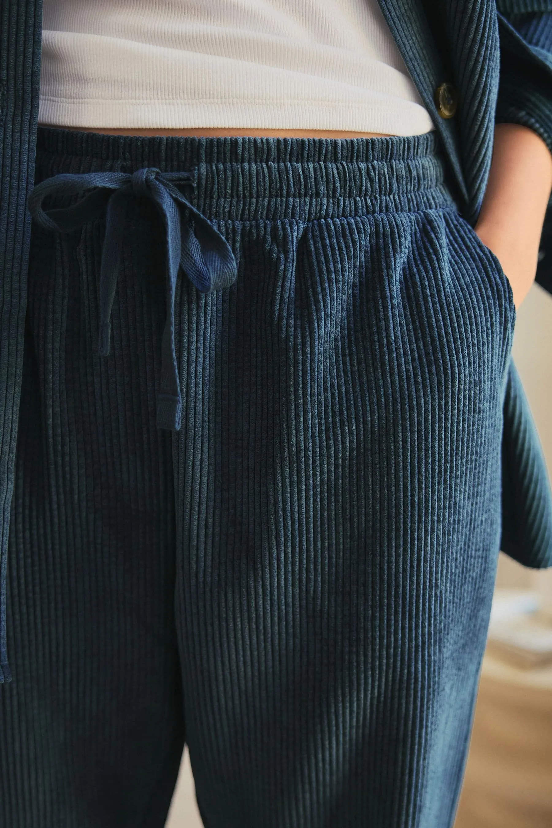 Pantaloni da jogging in velluto a coste