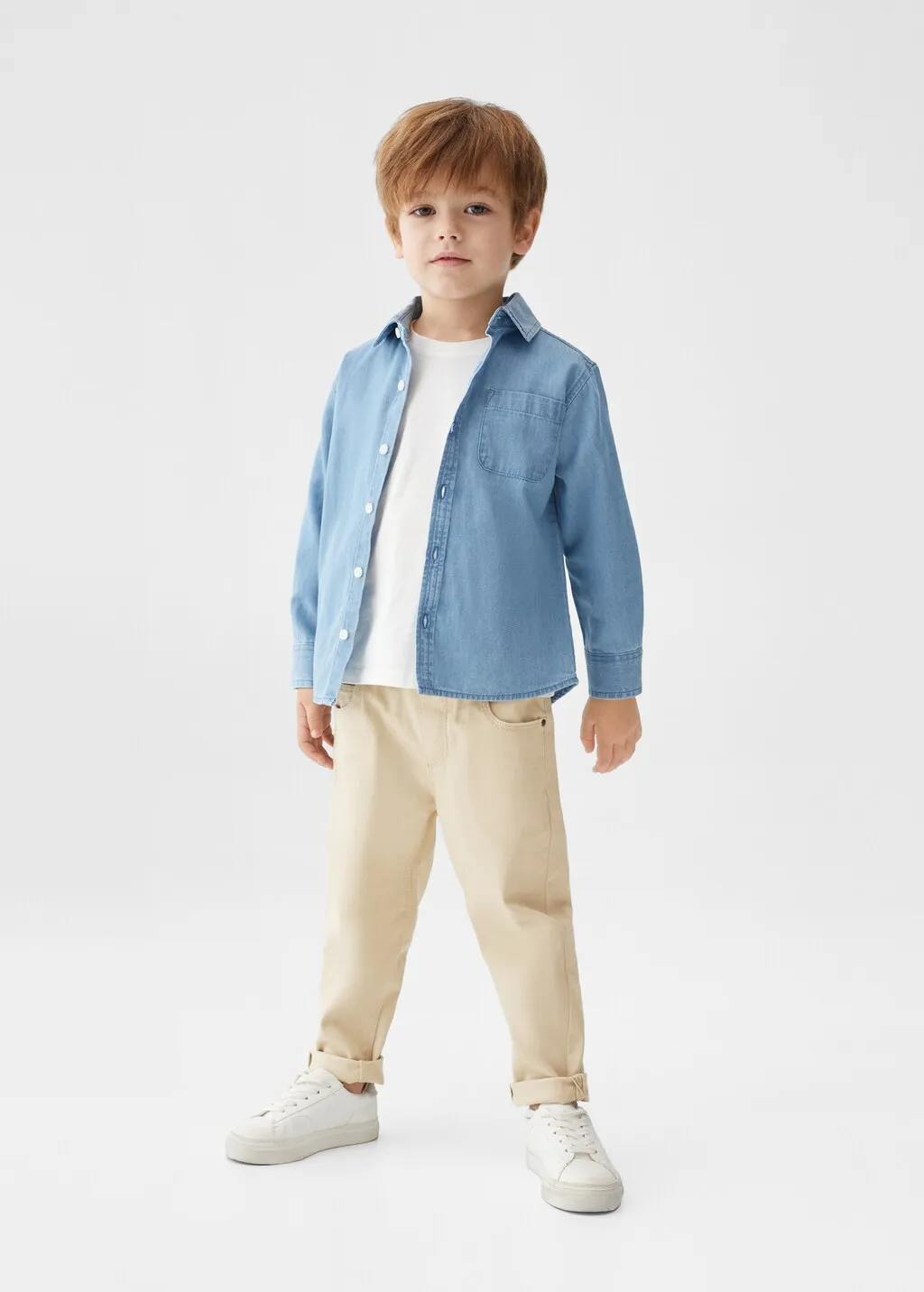 Pantaloni diritti vita elasticizzata