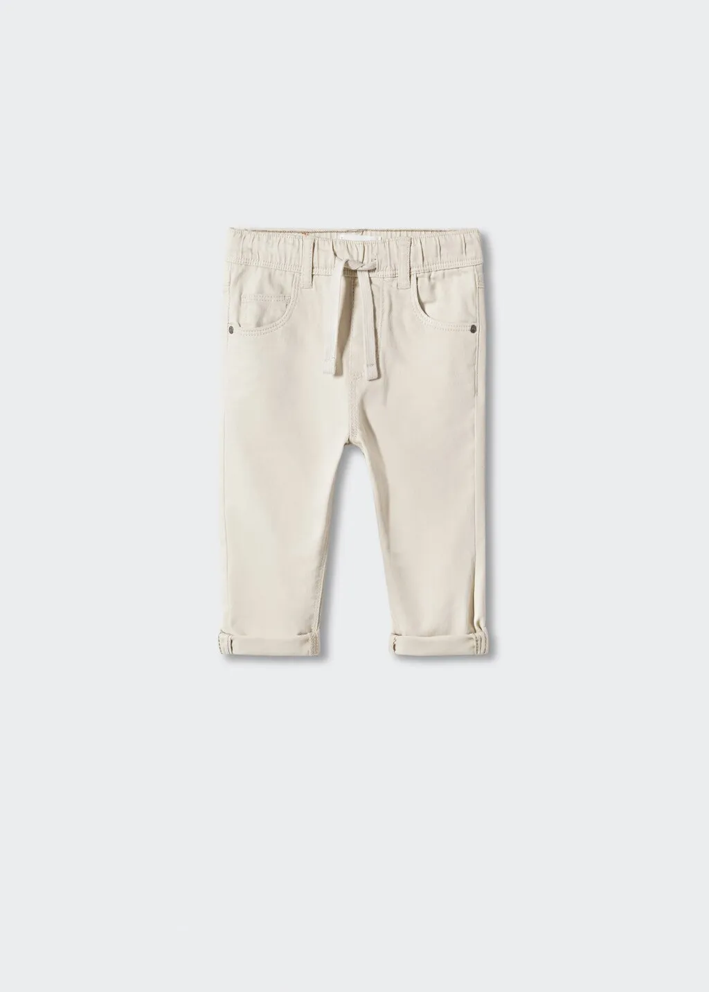 Pantaloni diritti vita elasticizzata