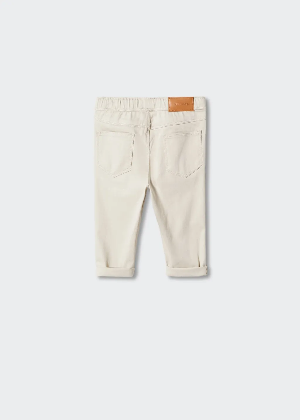 Pantaloni diritti vita elasticizzata