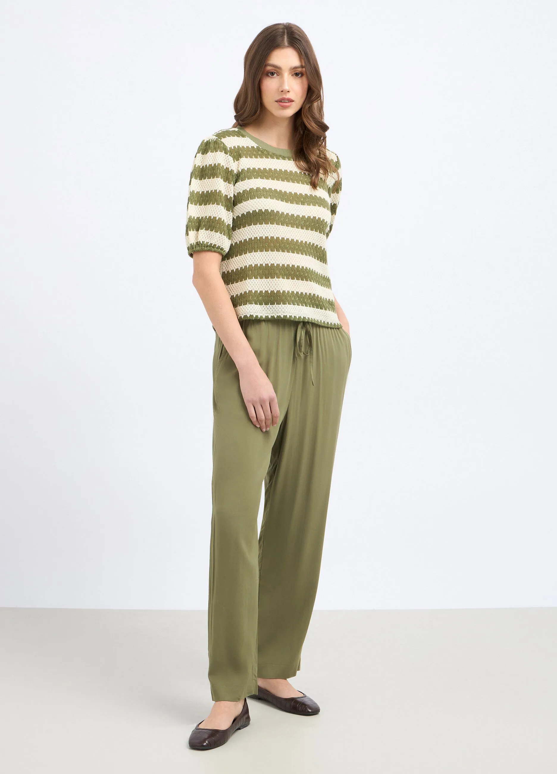 Pantaloni in pura viscosa donna