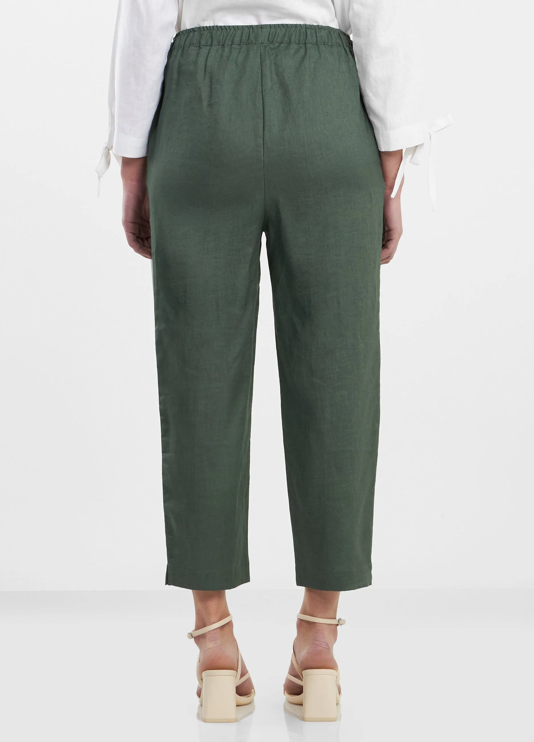 Pantaloni in puro lino donna