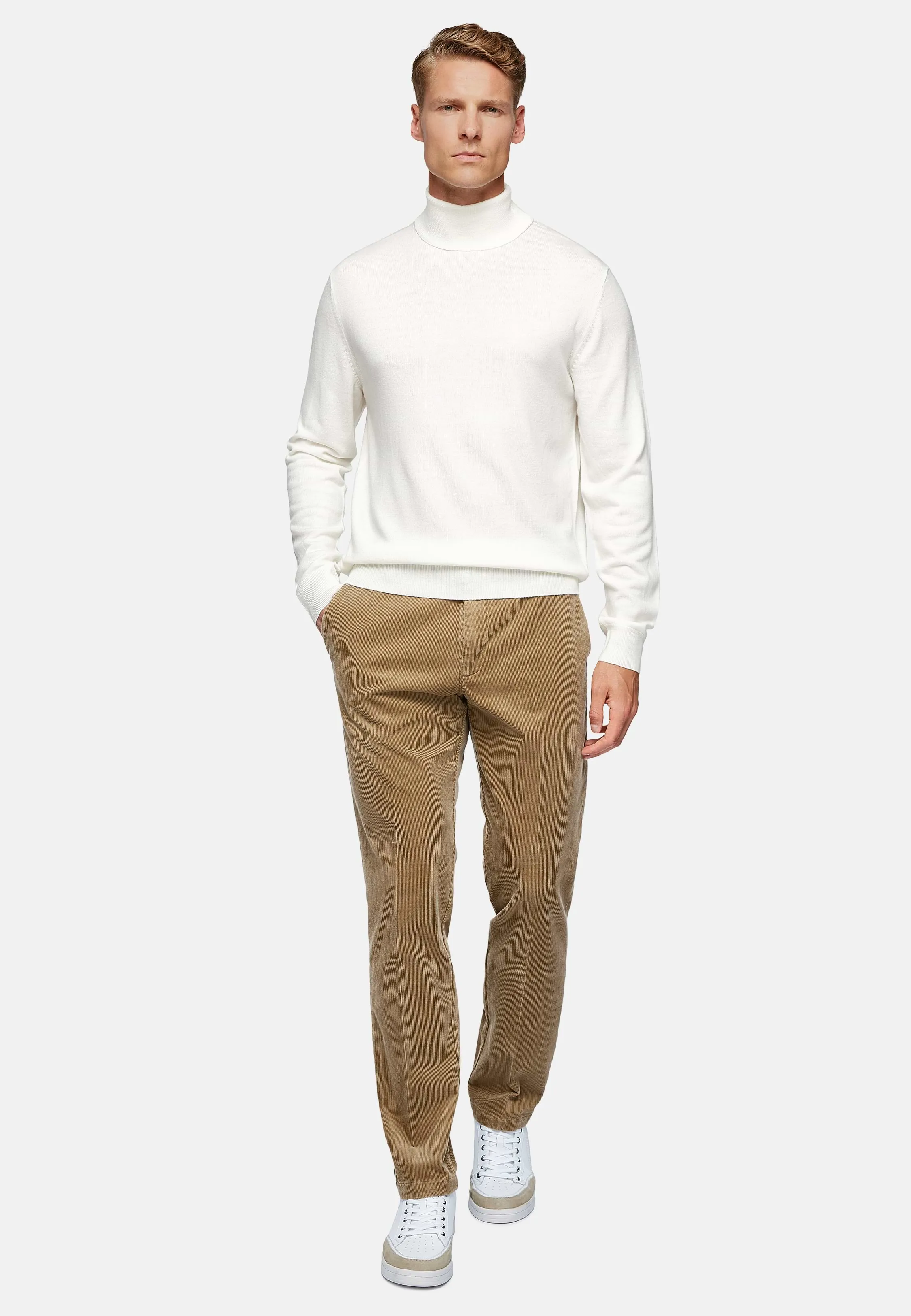 Pantaloni in Velluto Elasticizzato