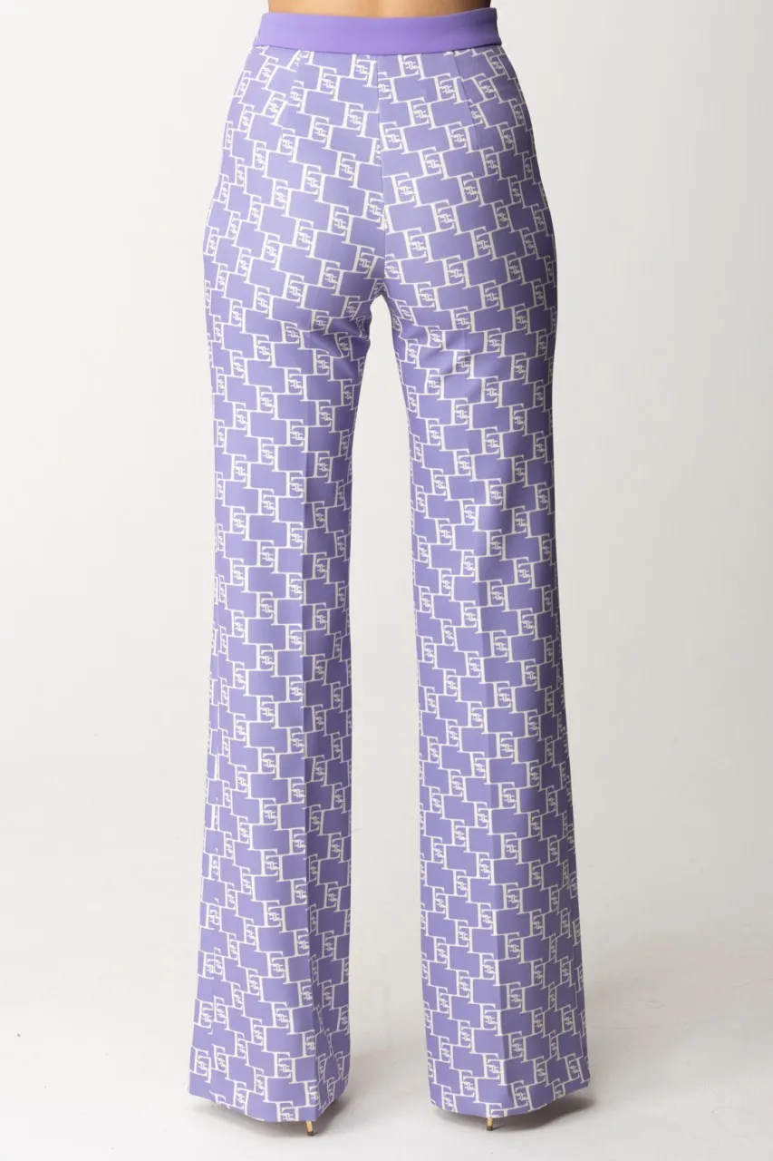 Pantaloni palazzo con stampa logo IRIS/BURRO