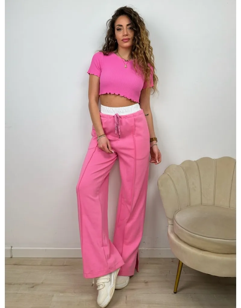 PANTALONI SYRIA LUMINA ROSA