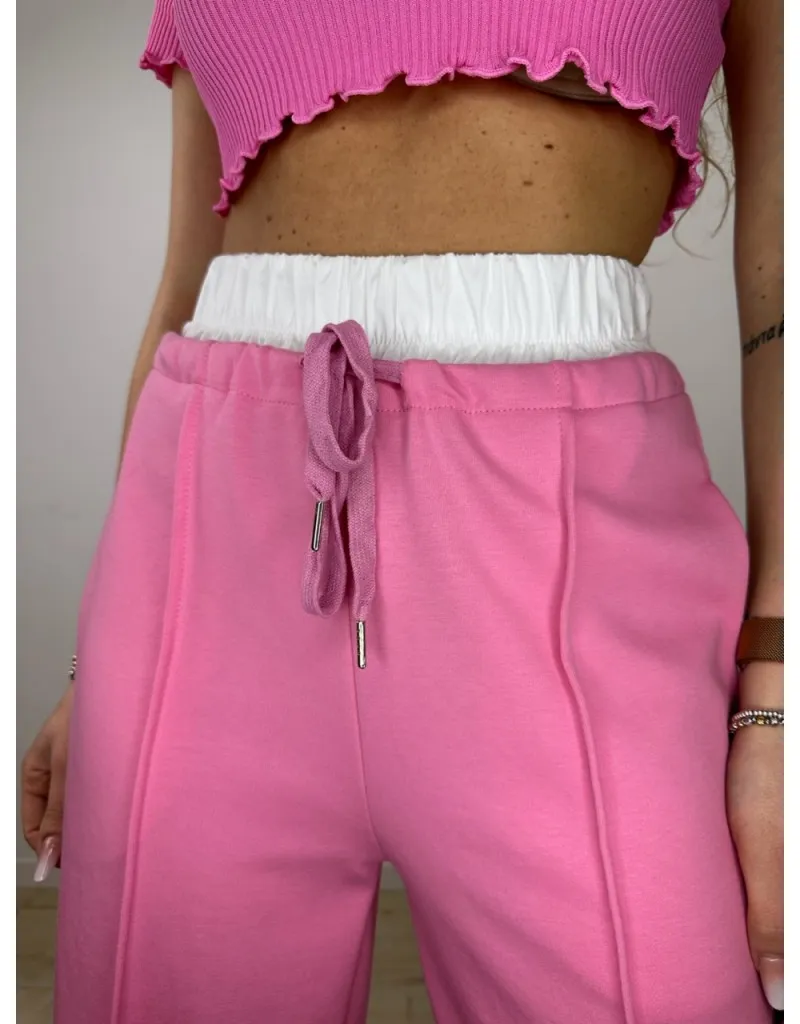 PANTALONI SYRIA LUMINA ROSA