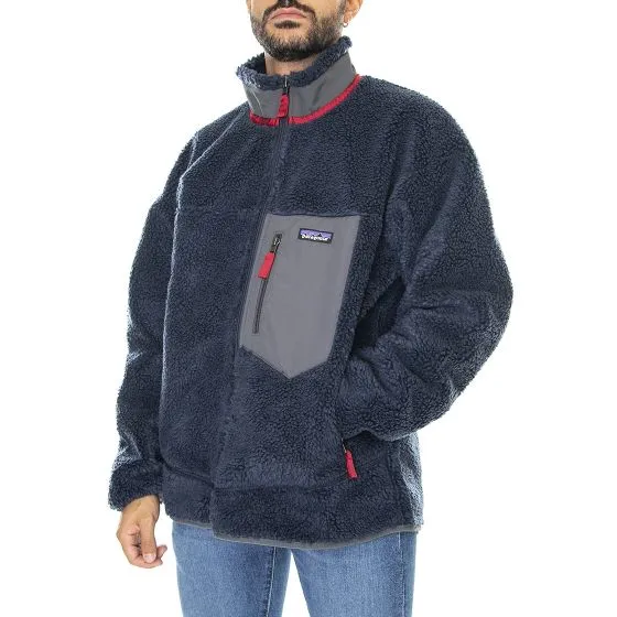 Patagonia M's Classic Retro-X Jacket New Navy w/Wax Red - Giacca Invernale Uomo Blu    