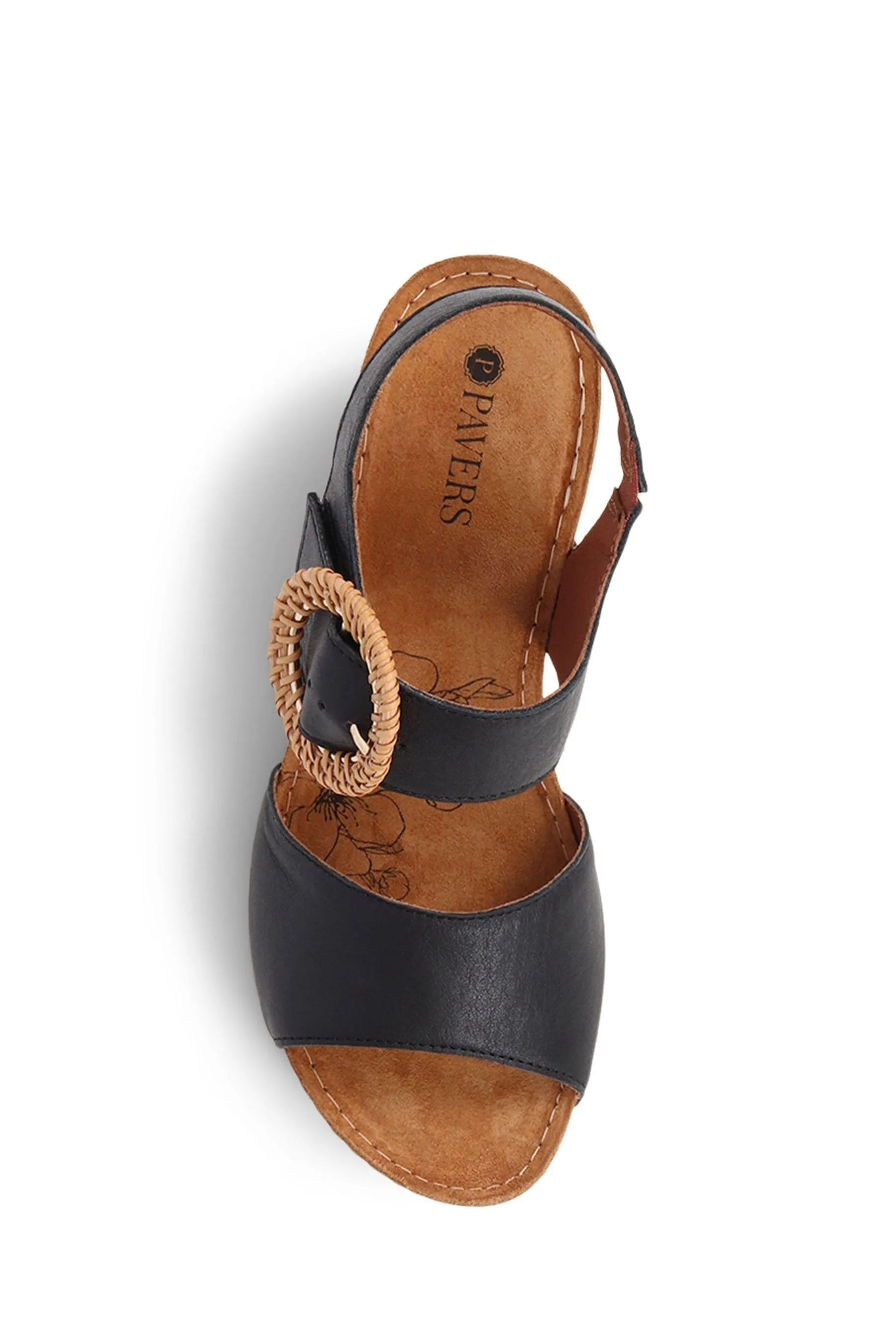 Pavers - Sandali in pelle con zeppa