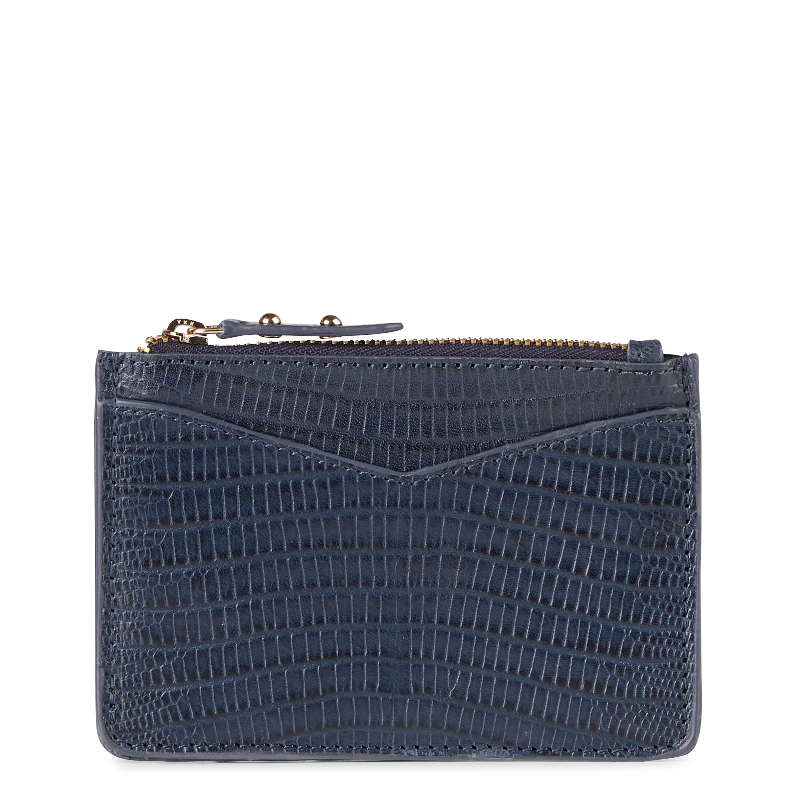  PETITE MENDIGOTE   ELMO - Porta carte in pelle stampata effetto pitone | Blu