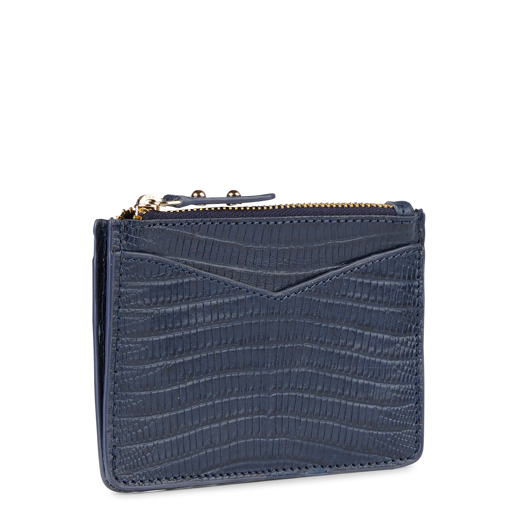  PETITE MENDIGOTE   ELMO - Porta carte in pelle stampata effetto pitone | Blu