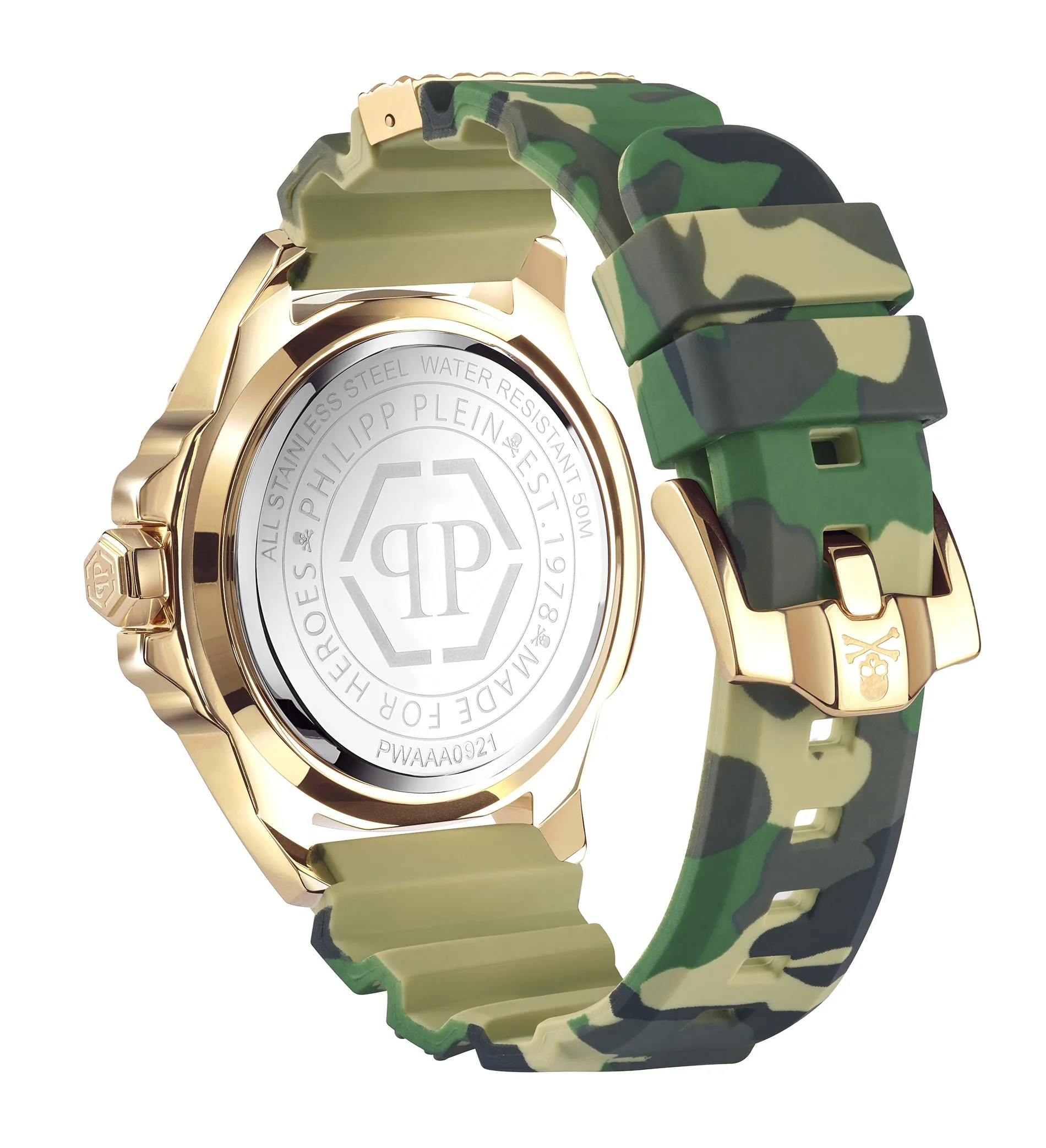 PHILIPP PLEIN THE $KULL TITAN CAMOUFLAGE GOLD PWAAA0921