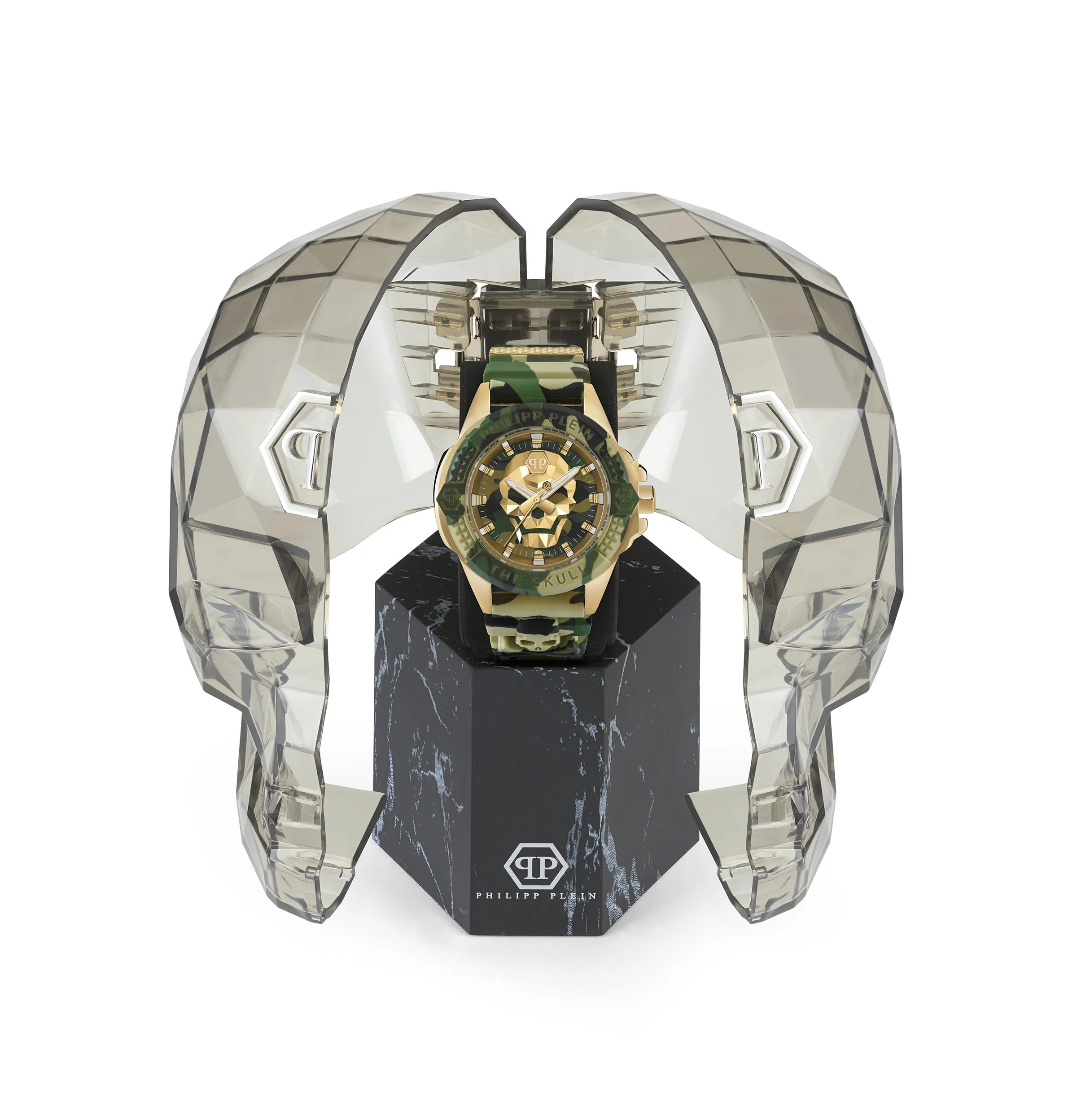 PHILIPP PLEIN THE $KULL TITAN CAMOUFLAGE GOLD PWAAA0921