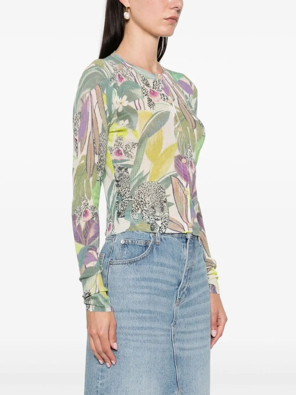 Print Micro Cardigan