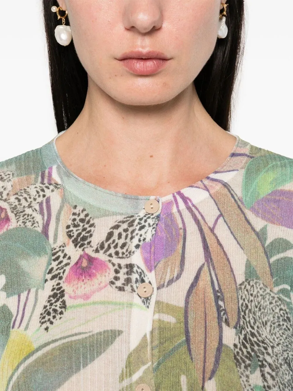 Print Micro Cardigan