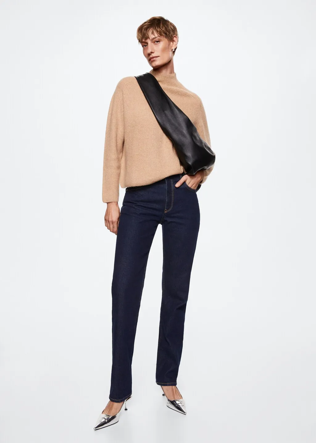 Pullover 100 % cashmere collo perkins