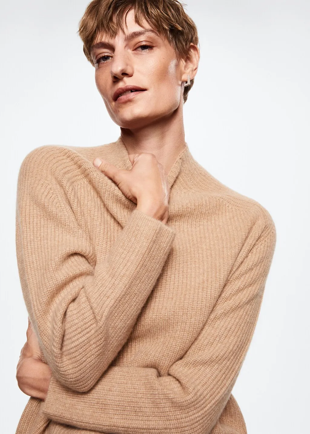Pullover 100 % cashmere collo perkins
