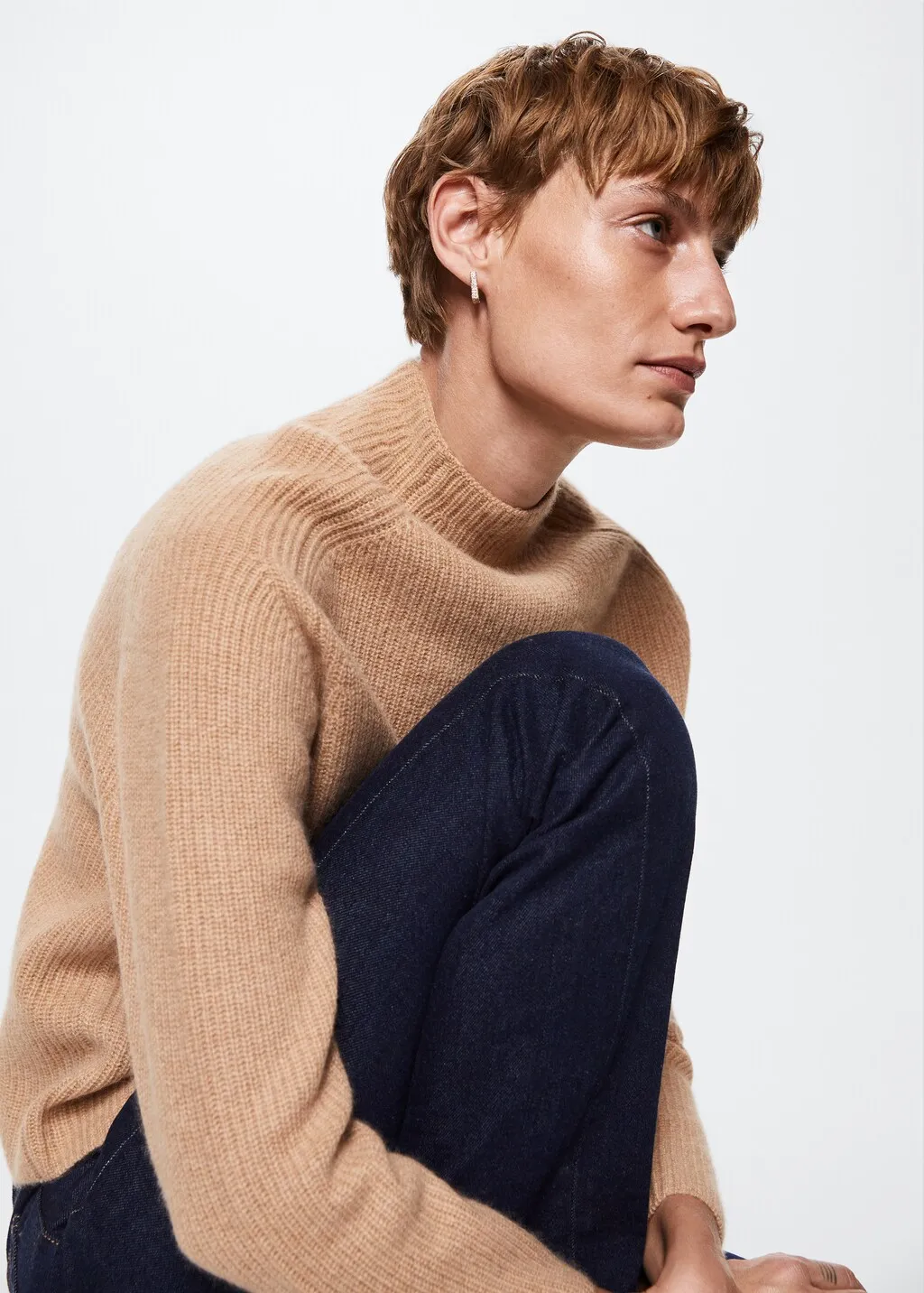 Pullover 100 % cashmere collo perkins