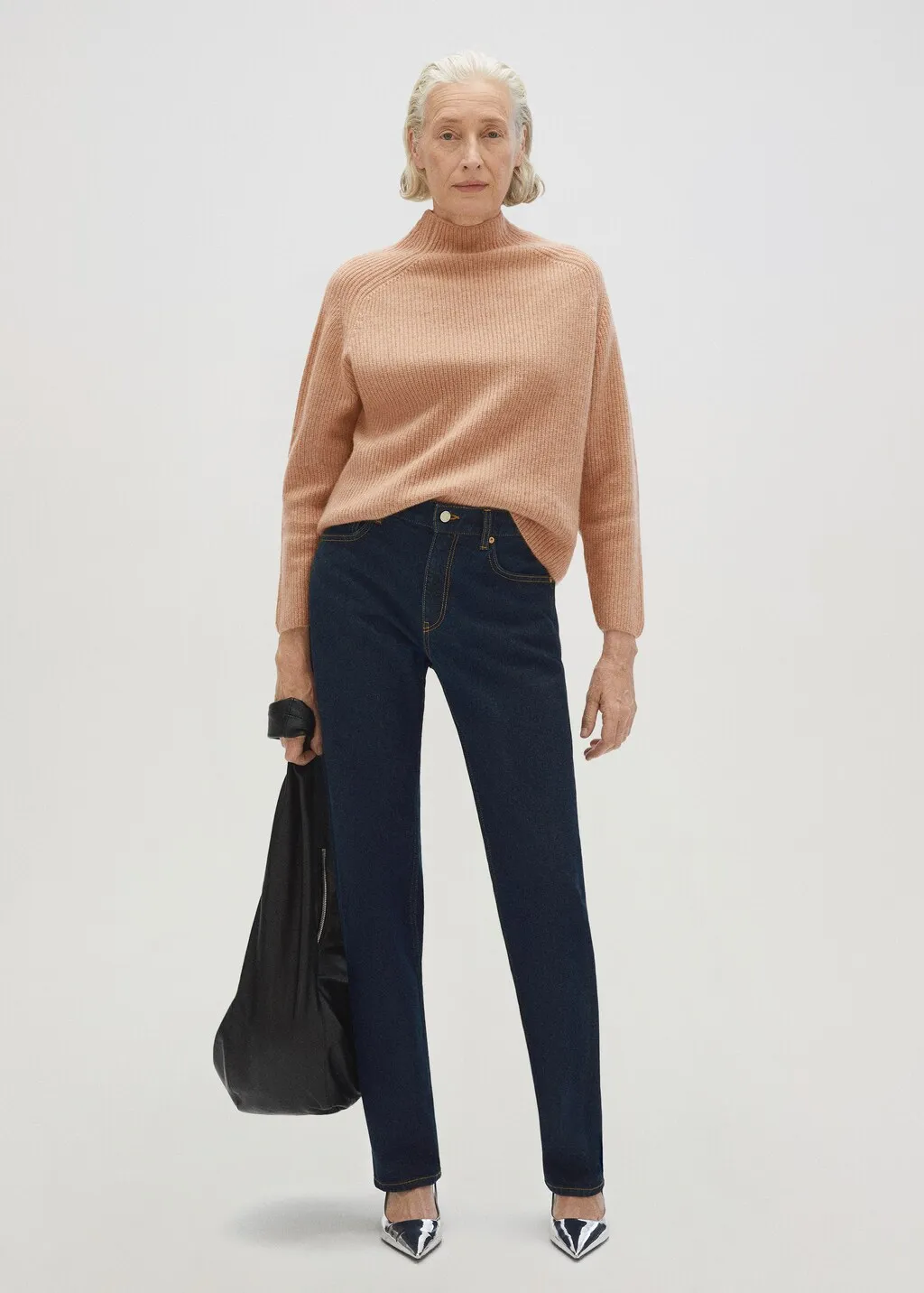 Pullover 100 % cashmere collo perkins