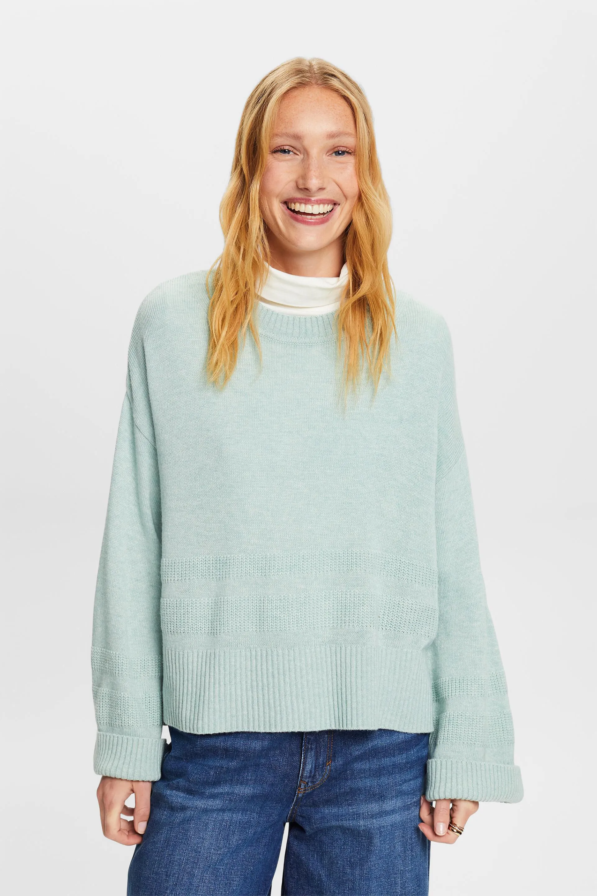 Pullover girocollo squadrato