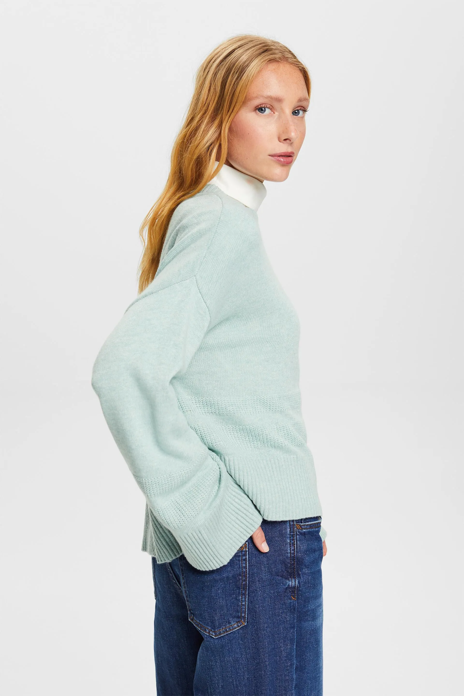Pullover girocollo squadrato