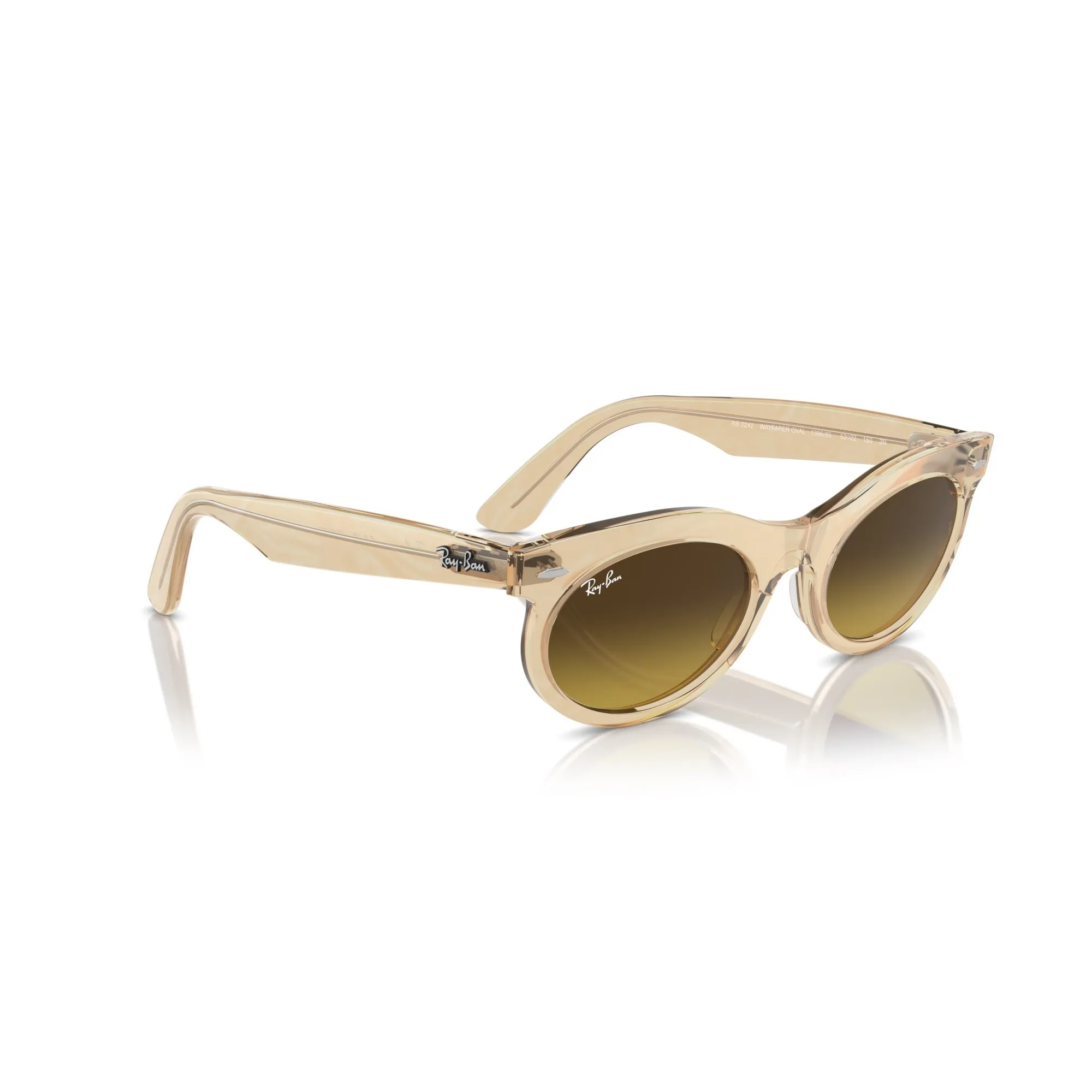   Ray-Ban RB 2242 Wayfarer Oval 138685 Photo Waves Brown | Occhiale Da Sole Unisex 