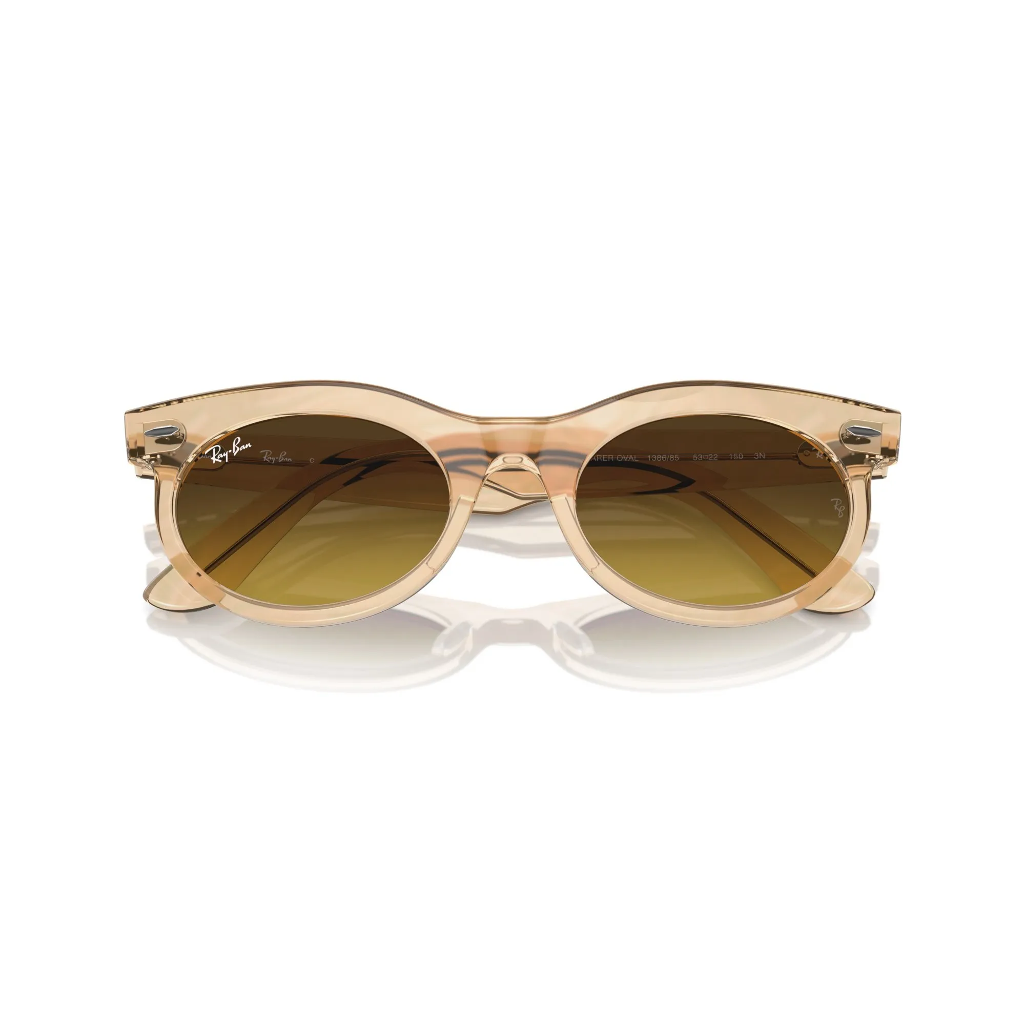   Ray-Ban RB 2242 Wayfarer Oval 138685 Photo Waves Brown | Occhiale Da Sole Unisex 