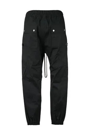 RICK OWENS Abbigliamento,Pantaloni Cargo Bauhaus misto cotone nero 