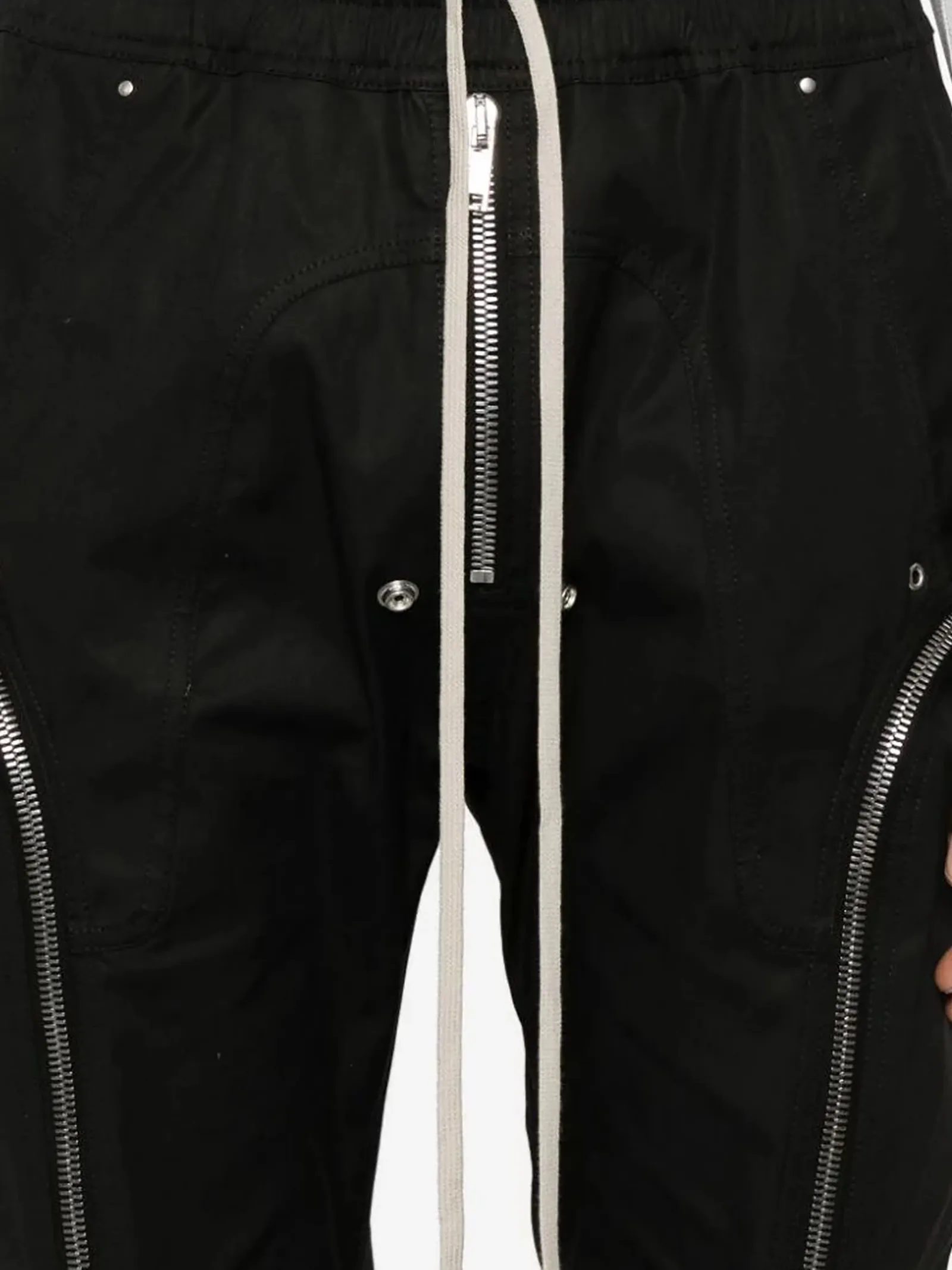 RICK OWENS Abbigliamento,Pantaloni Cargo Bauhaus misto cotone nero 
