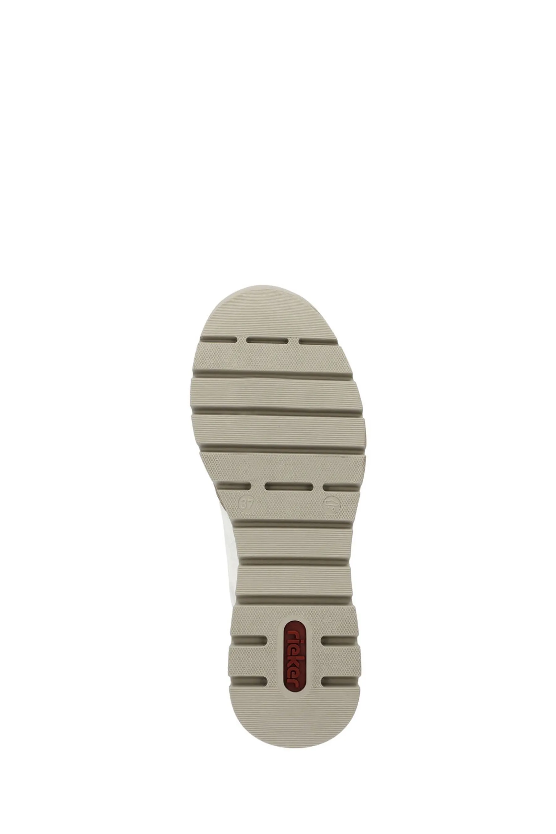 Rieker Donna Vestibilità ampia Cream - Scarpe da ginnastica con zip