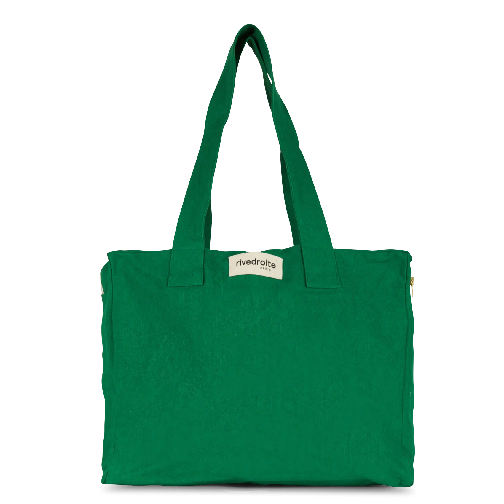  RIVE DROITE PARIS   CELESTIN - Borsa shopper stampata in cotone riciclato misto | Verde