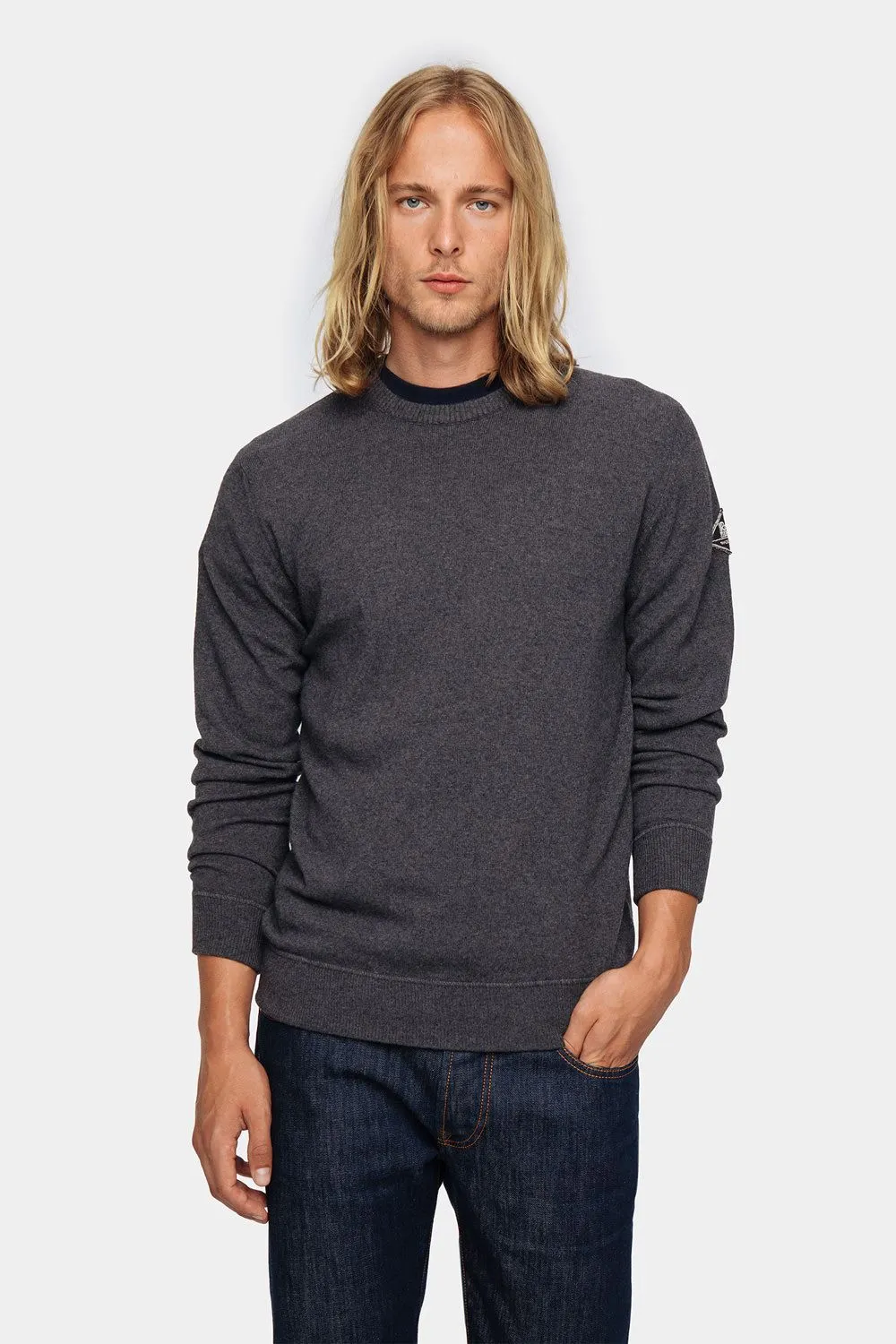 Roy roger's maglia girocollo in lana e cashmere