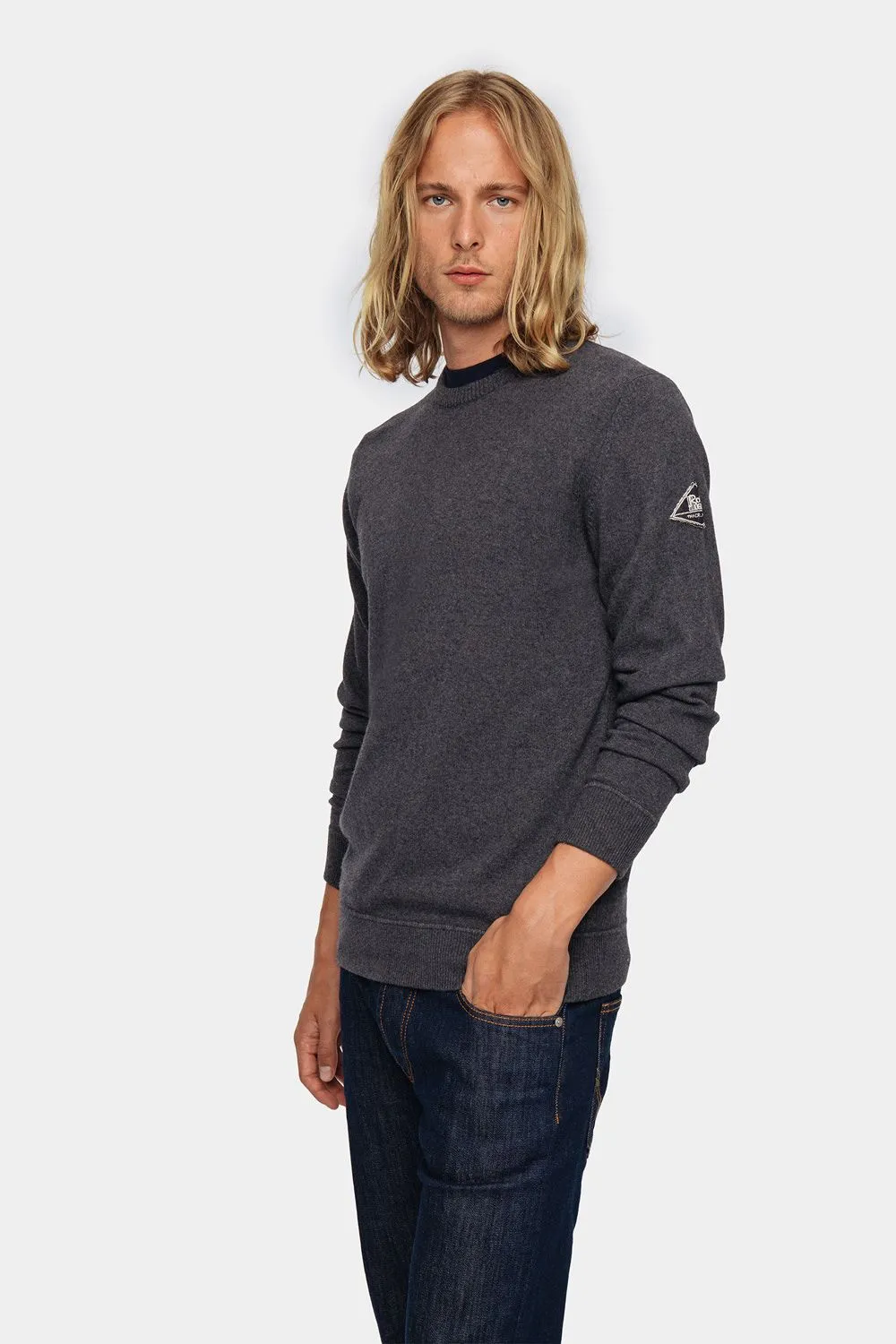 Roy roger's maglia girocollo in lana e cashmere