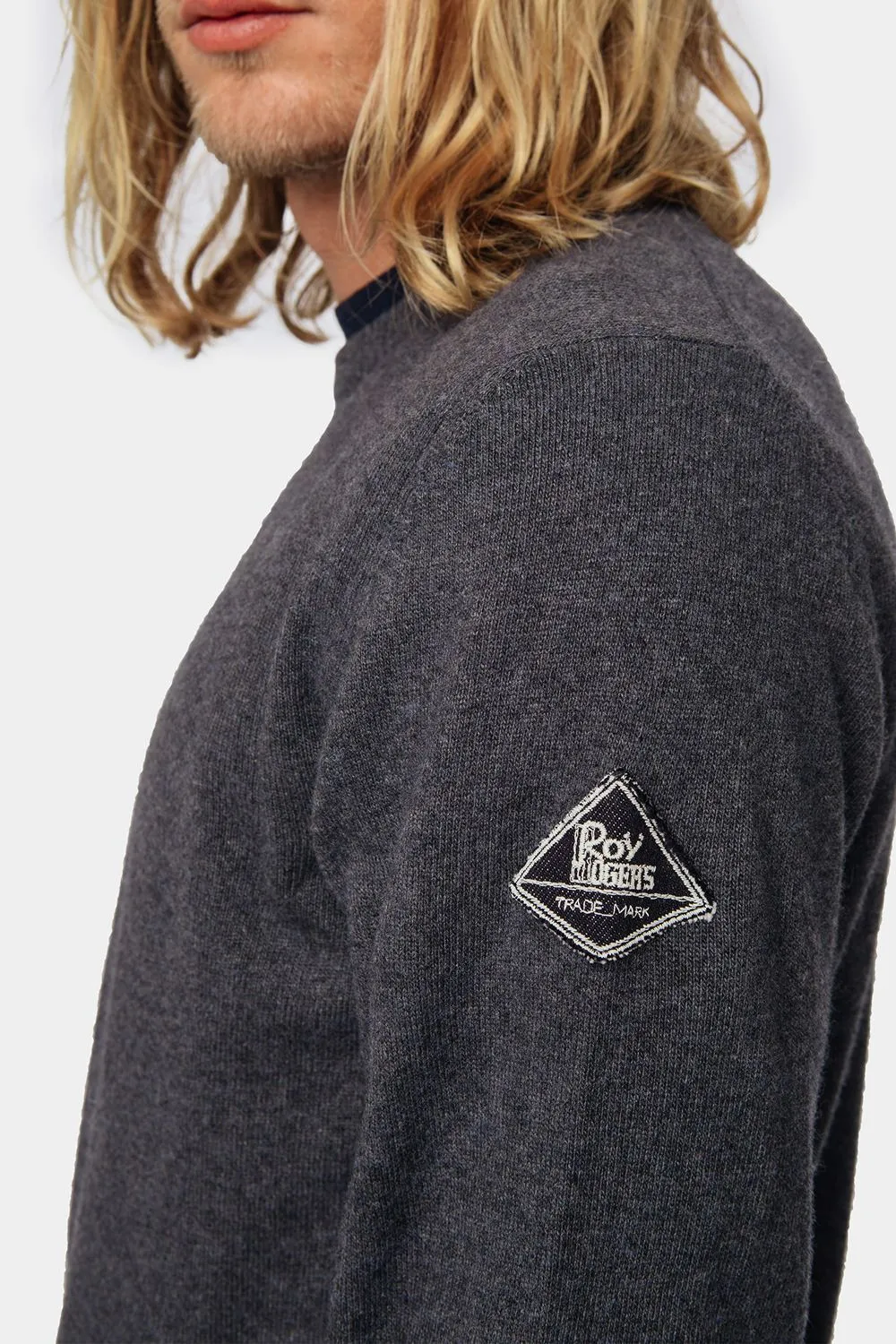 Roy roger's maglia girocollo in lana e cashmere