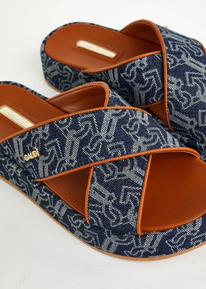 Sabot in tessuto jacquard