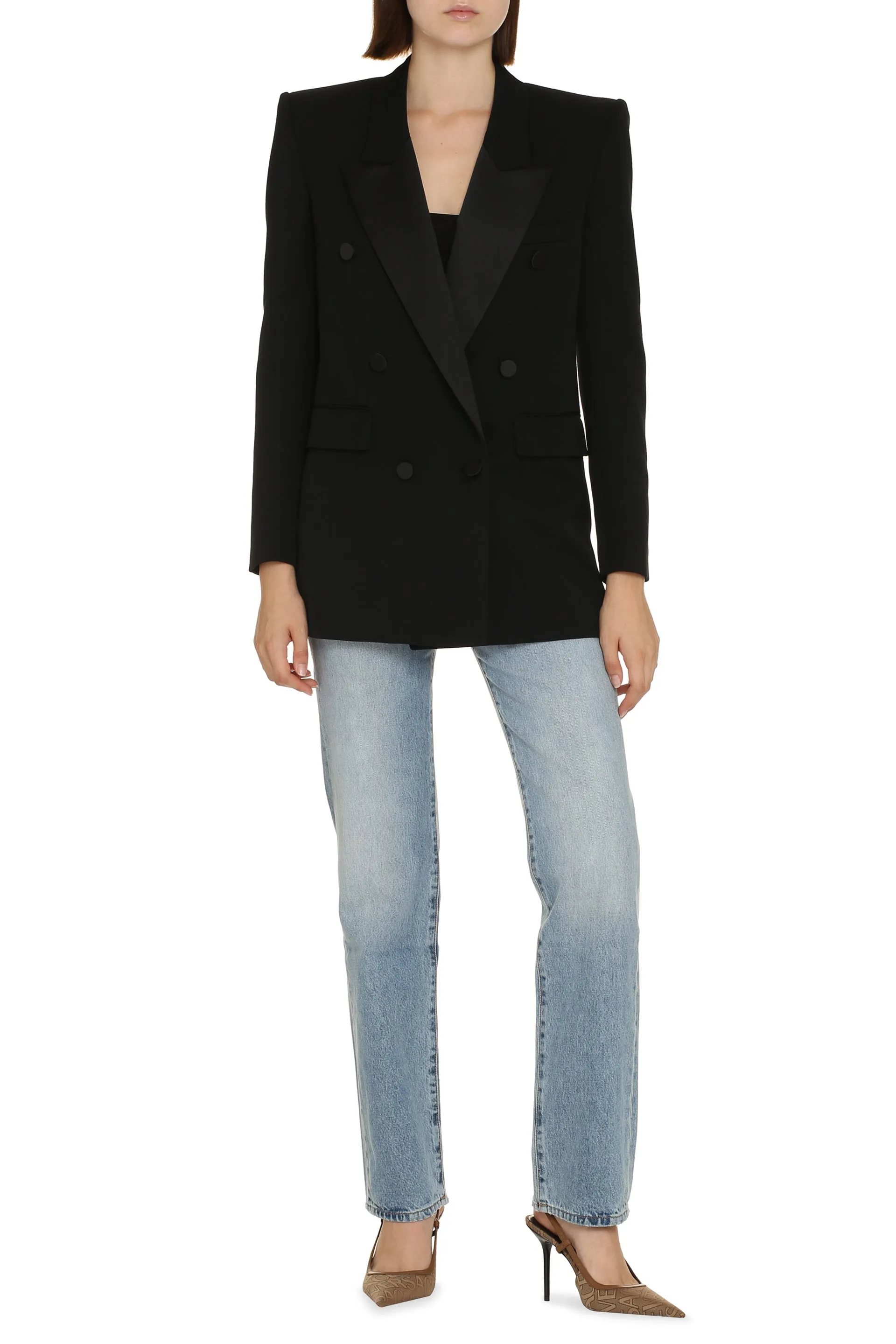 Saint Laurent Giacca doppiopetto in lana