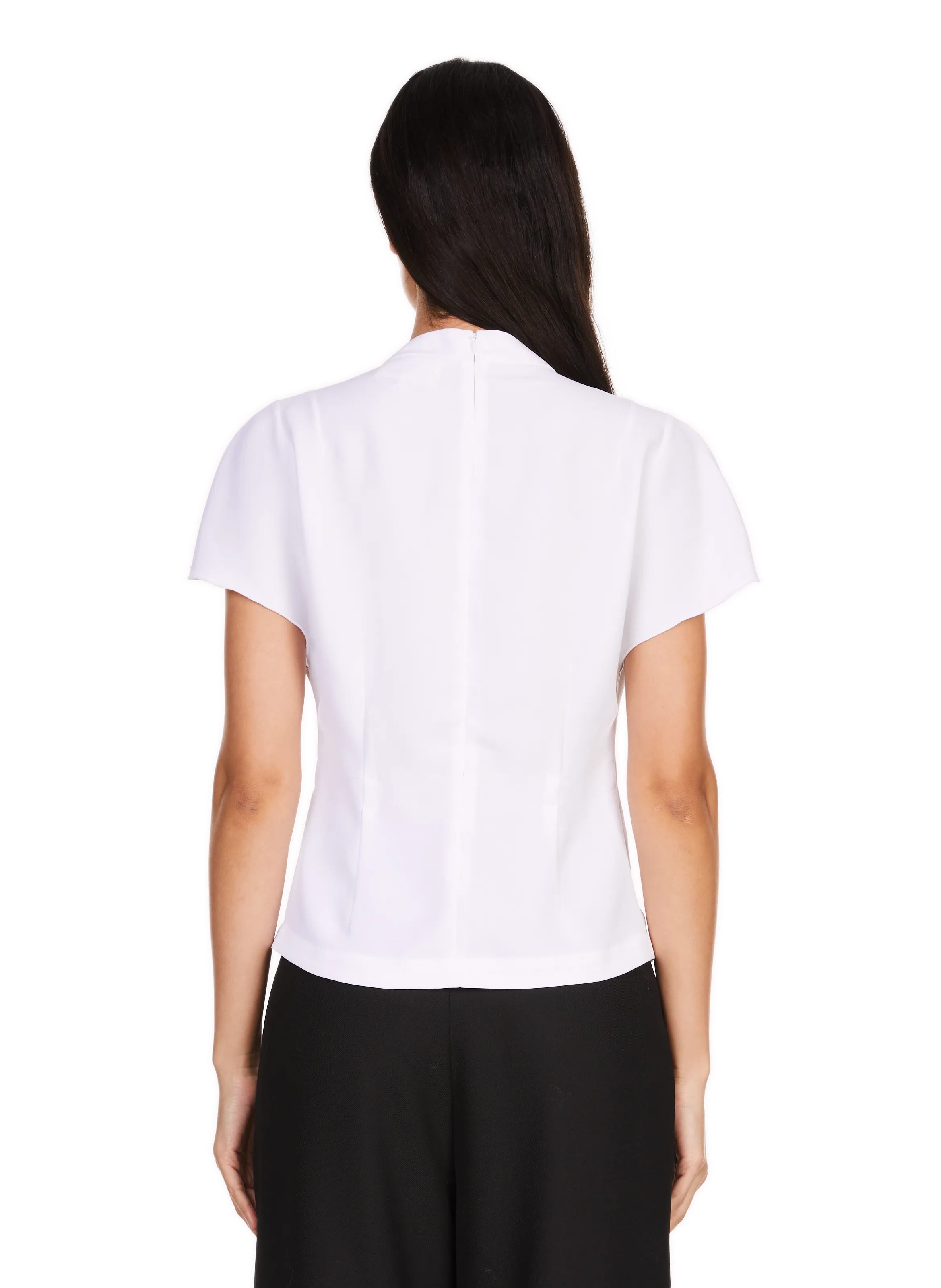  SAISON 1865   URIEL - Top aderente a maniche corte | Bianco