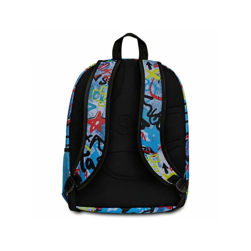SCHOOL PACK SJ GANG EVER DRIFT BOY ZAINO SCUOLA ORGANIZZATO 30X42X20CM 30LT+ASTUCCIO 3ZIP A LIBRO 44PZ SEVEN ITALY